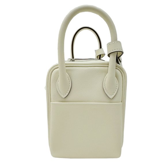 Hermes Lindy Verso Swift Nata Sesame B Stamp 2way Ivory MINI Handbag Shoulder... - Picture 3 of 16
